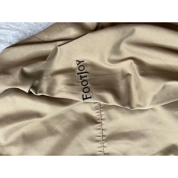 FootJoy Golf Pullover Jacket Beige XL V-Neck Lightweight Water Resistant - Picture 8 of 9